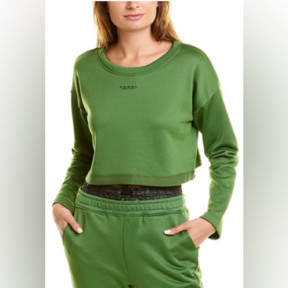NWT 💚 KORAL VALOR VALO CROP TOP LONG SLEEVE SWEATSHIRT